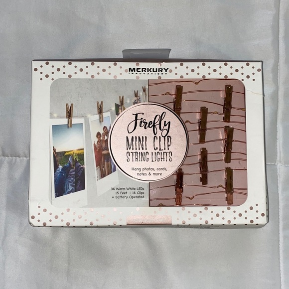 rose gold fairy lights polaroid holding clips - Picture 1 of 3